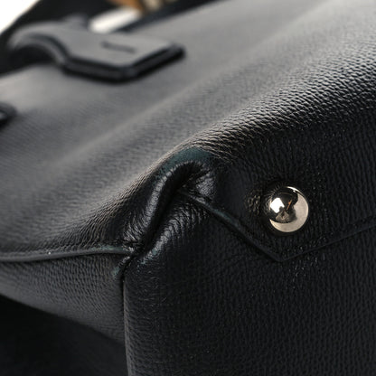 Burberry Derby Calfskin House Check Medium Banner Tote Black 9 of 9