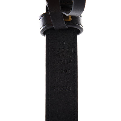 Gucci Calfskin Double G 20mm Belt 80 32 Black 3 of 8