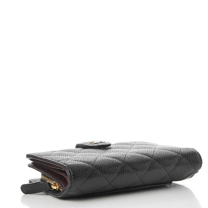 Chanel Caviar Quilted Zipped Pocket Wallet Black 4 of 8