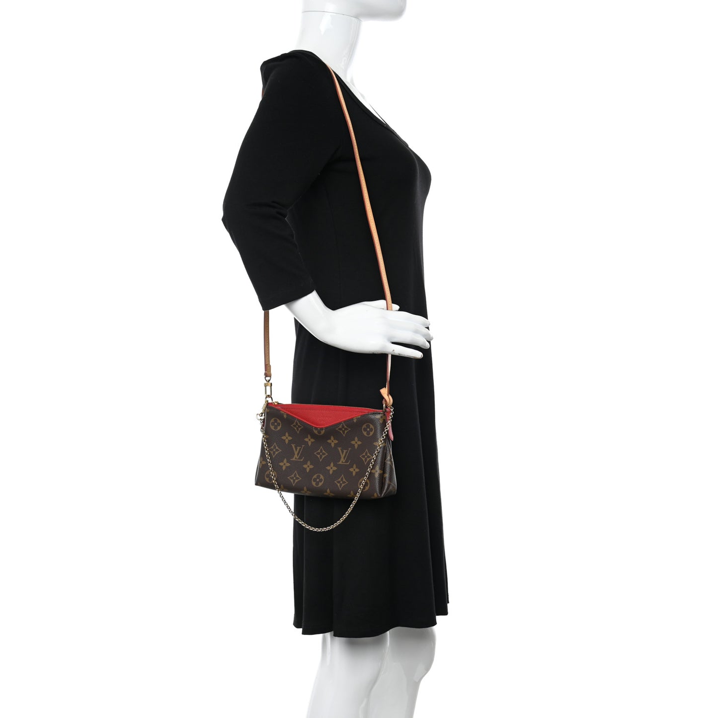 Monogram Pallas Clutch Cherry