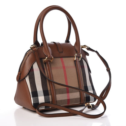 Burberry House Check Small Milverton Satchel Tan 4 of 9