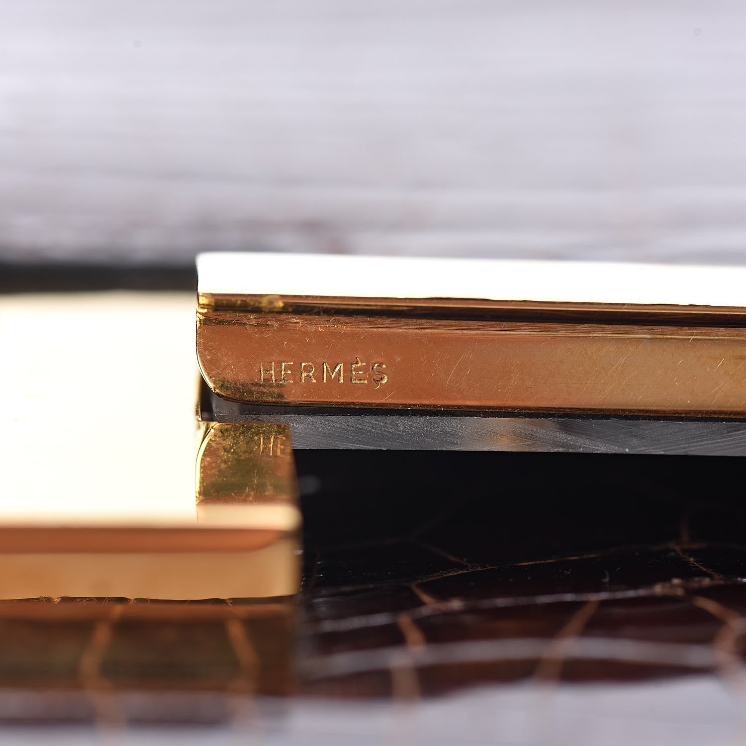 Hermes Shiny Porosus Crocodile Constance 23 Havane 18 of 18