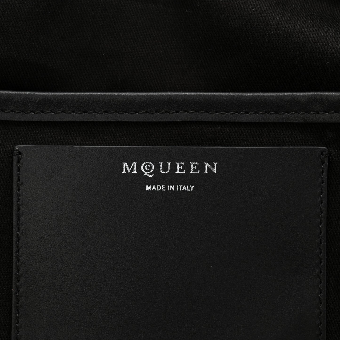 Canvas Calfskin T-Bar Shopping Bag Black