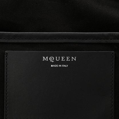 Alexander McQueen Canvas Calfskin T-Bar Shopping Bag Black 6 of 9