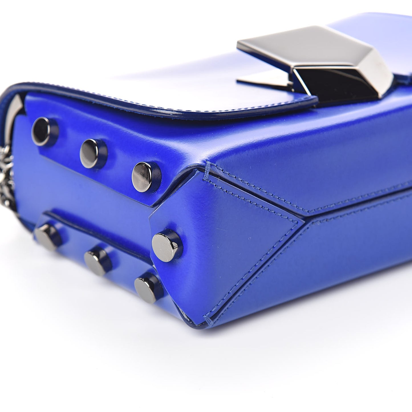 Smooth Calfskin Lockett Petite Shoulder Bag Royal Blue