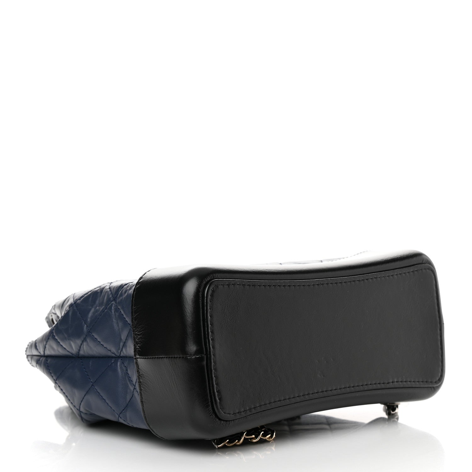Chanel Aged Calfskin Quilted Gabrielle Backpack Navy Black 4 of 14