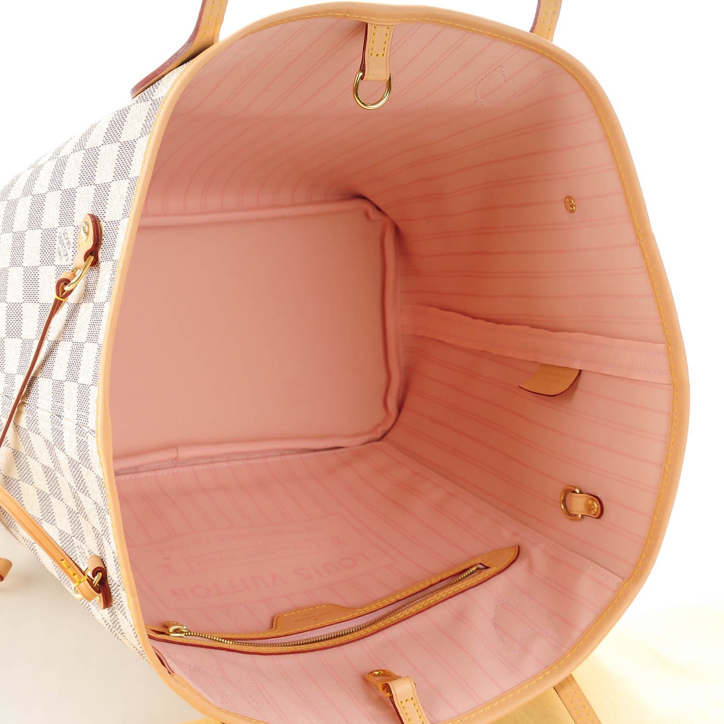 Damier Azur Neverfull MM Rose Ballerine