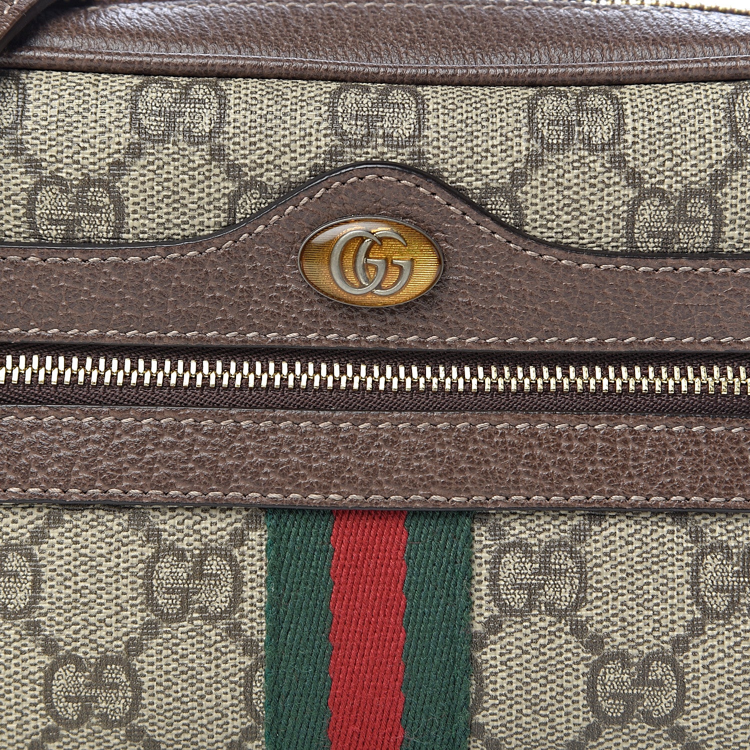Gucci GG Supreme Monogram Web Mini Ophidia Shoulder Bag Brown 10 of 10