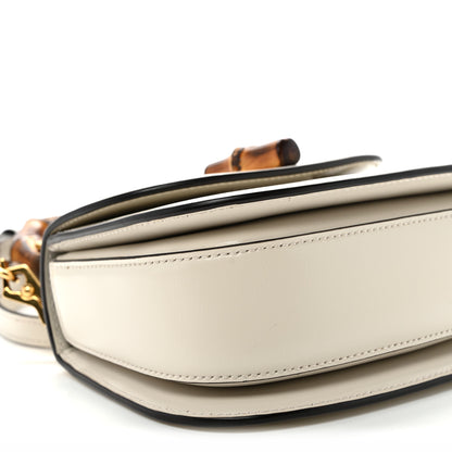 Gucci Boarded Dyana Lux Calfskin Web Mini Bamboo 1947 Top Handle Bag Mystic White 9 of 10