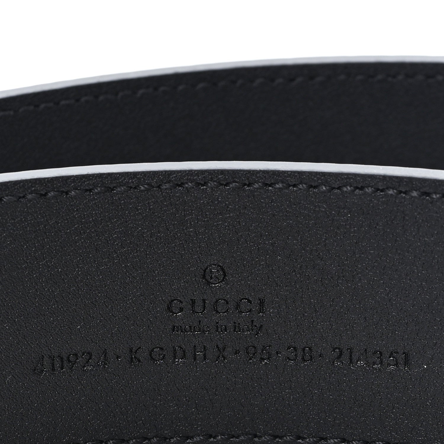 Gucci GG Supreme Monogram Selleria Calfskin Interlocking G 40mm Belt 95 38 Black 3 of 4