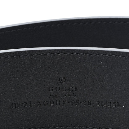 Gucci GG Supreme Monogram Selleria Calfskin Interlocking G 40mm Belt 95 38 Black 3 of 4