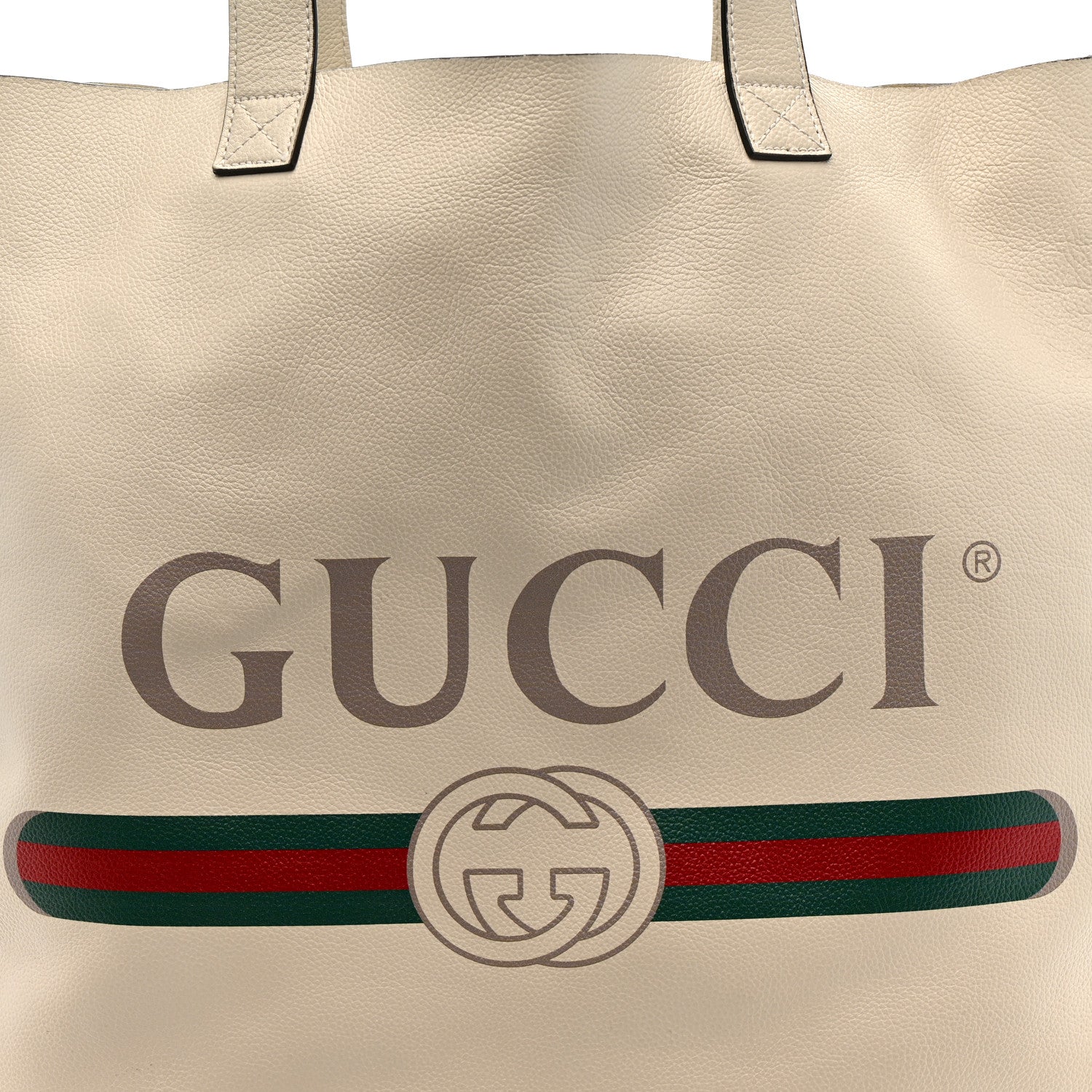 Gucci Calfskin Mens Logo Tote White 8 of 12