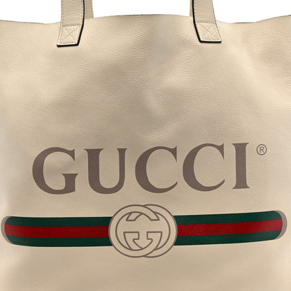Gucci Calfskin Mens Logo Tote White 8 of 12