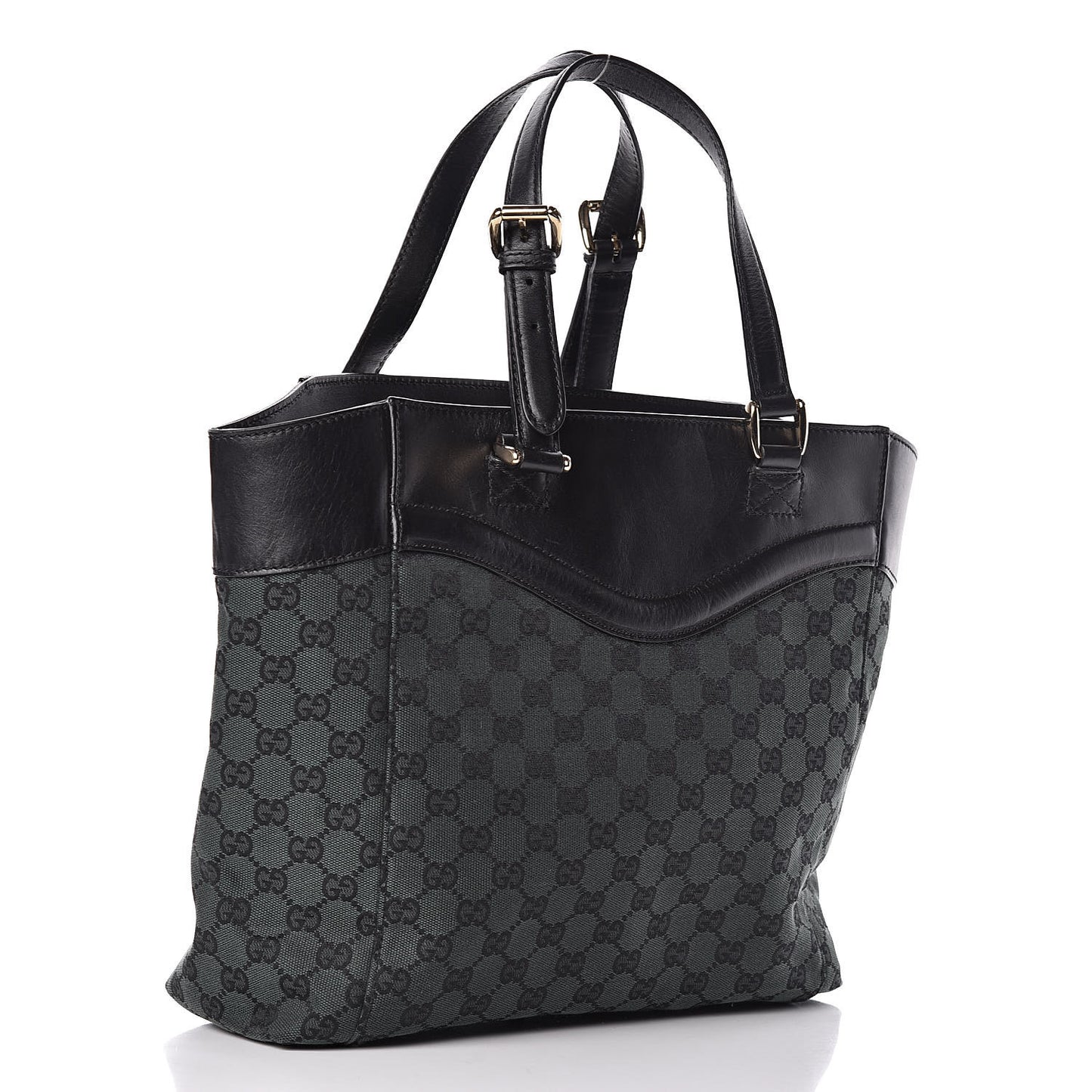 Monogram Crest Tote Green Black