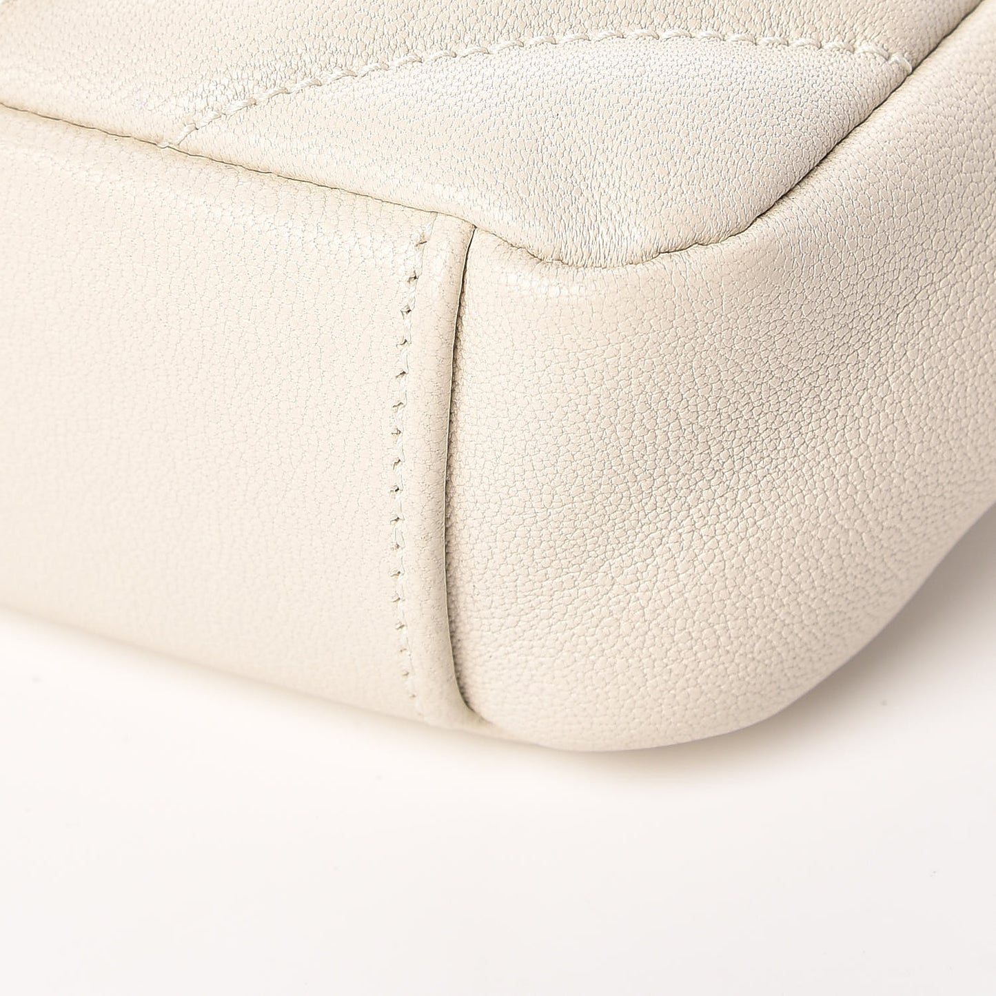 Sheepskin Matelasse Monogram Classic Baby Chain Bag White