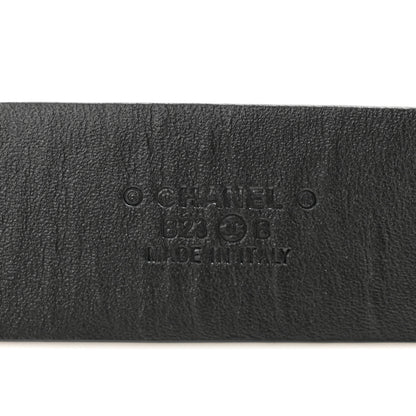 Chanel Calfskin Crystal Quilted CC Belt 80 32 Black 5 of 9