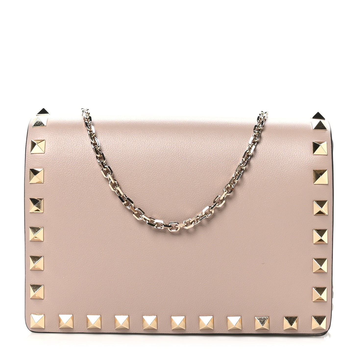 Vitello Rockstud Wallet on Chain Poudre