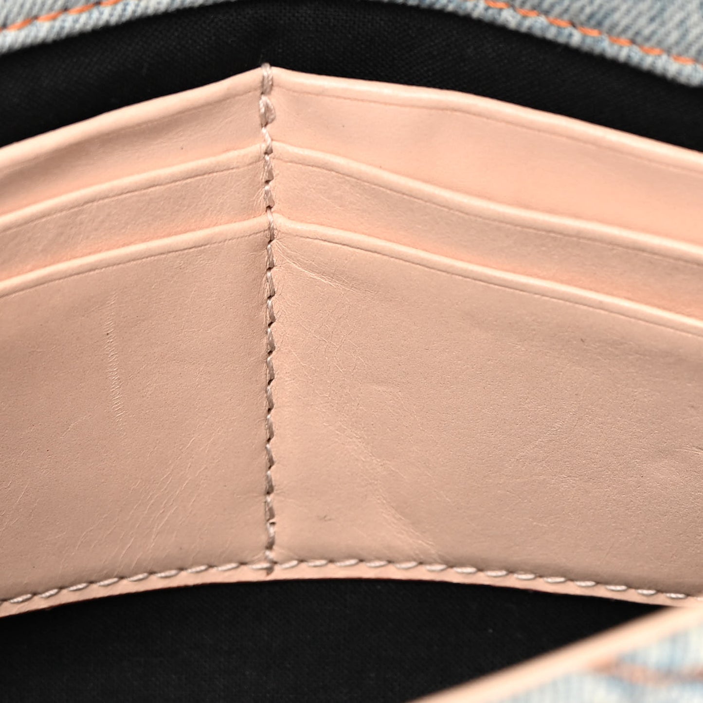 Destroyed Denim Jacquard Logo Matelasse BB Chain Wallet Bluette