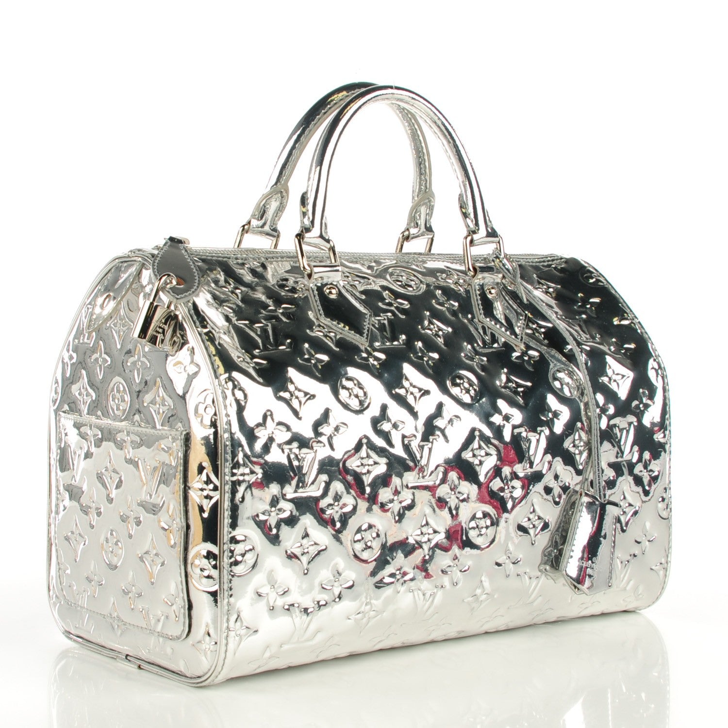 Louis Vuitton Monogram Miroir Speedy 30 Silver 7 of 13
