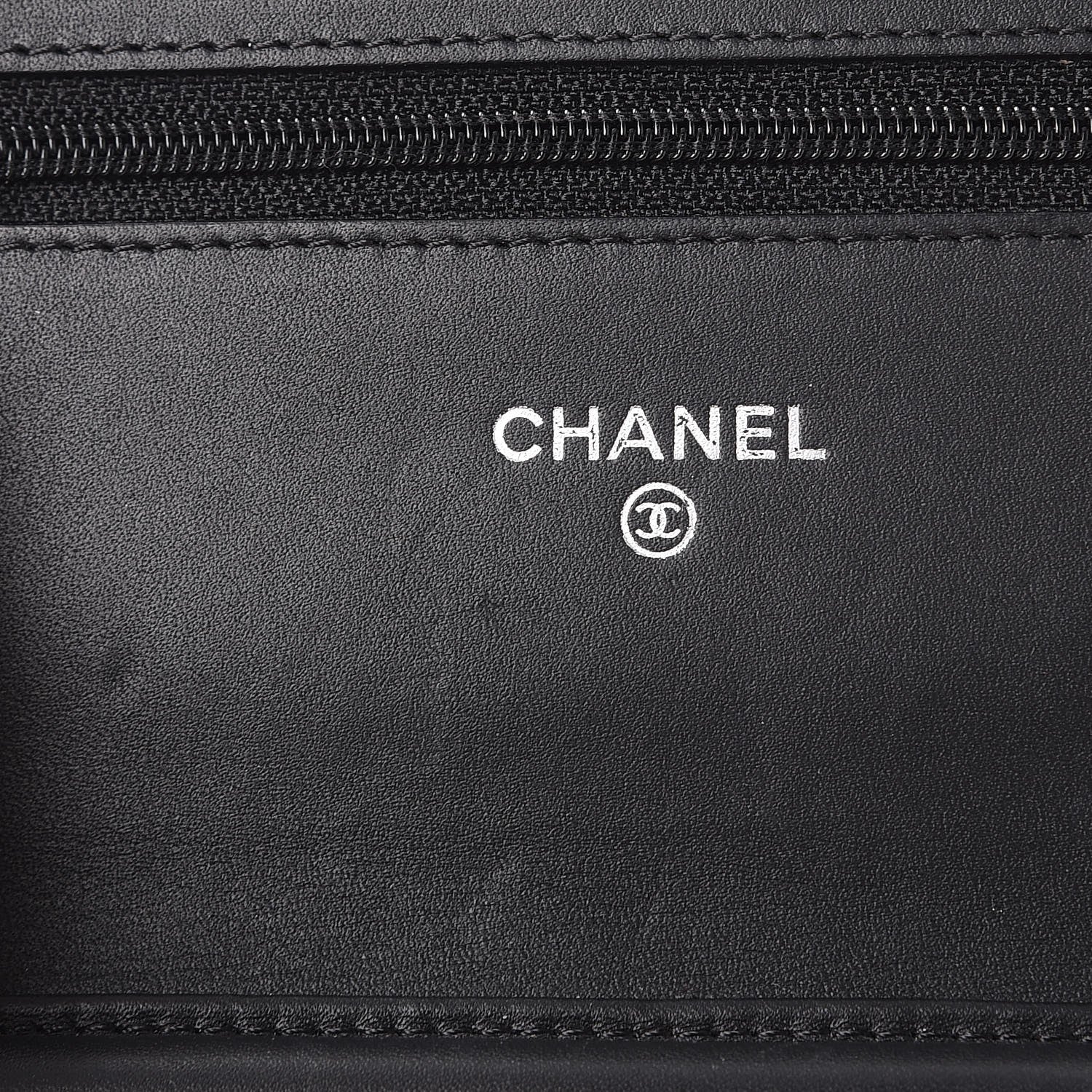Chanel Caviar Timeless CC Wallet On Chain WOC Black 6 of 10