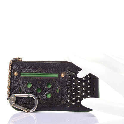 Louis Vuitton Monogram Perforated Key Pouch Green 2 of 10