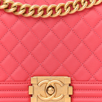 Chanel Caviar Quilted Medium Boy Flap Pink 8 of 10