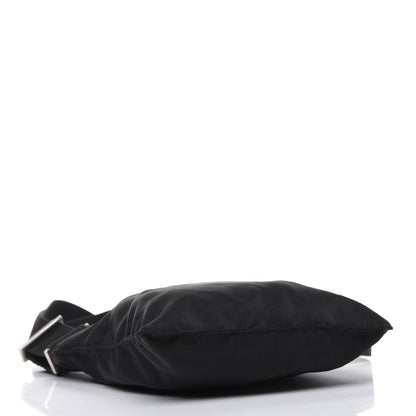 Prada Tessuto Nylon Saffiano Flat Messenger Bag Black 4 of 13