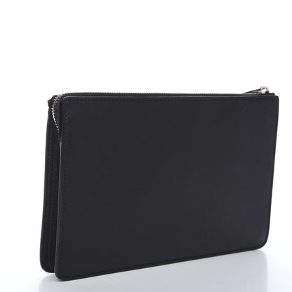 Fendi Vitello Grace Metal Monster Eyes Slim Clutch Black 2 of 6