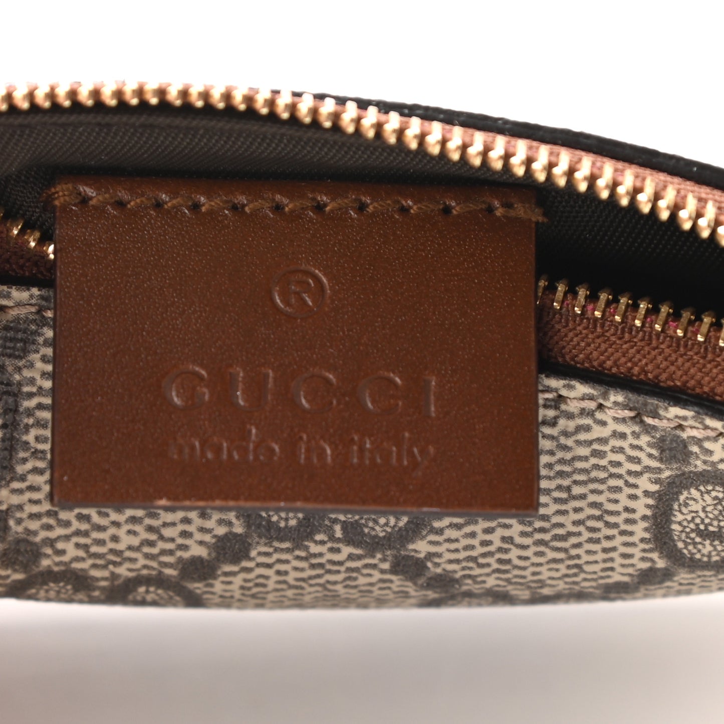 GG Supreme Monogram Key Case Brown