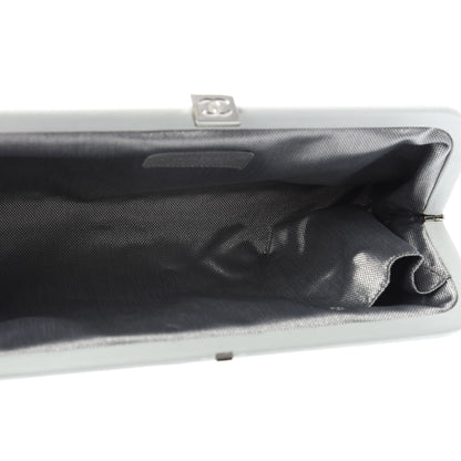 Chanel Lambskin Vertical Quilted Mademoiselle Clutch Light Green 5 of 9