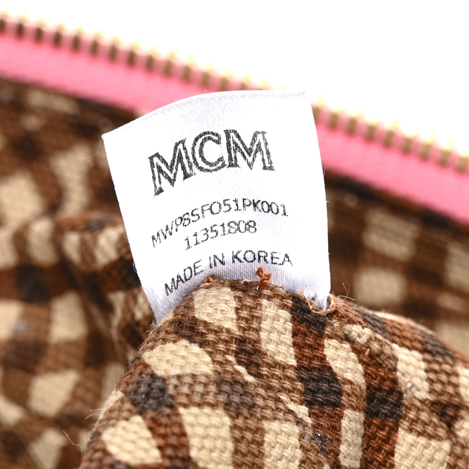MCM Visetos Large Anya Shopper Tote Pink 6 of 6