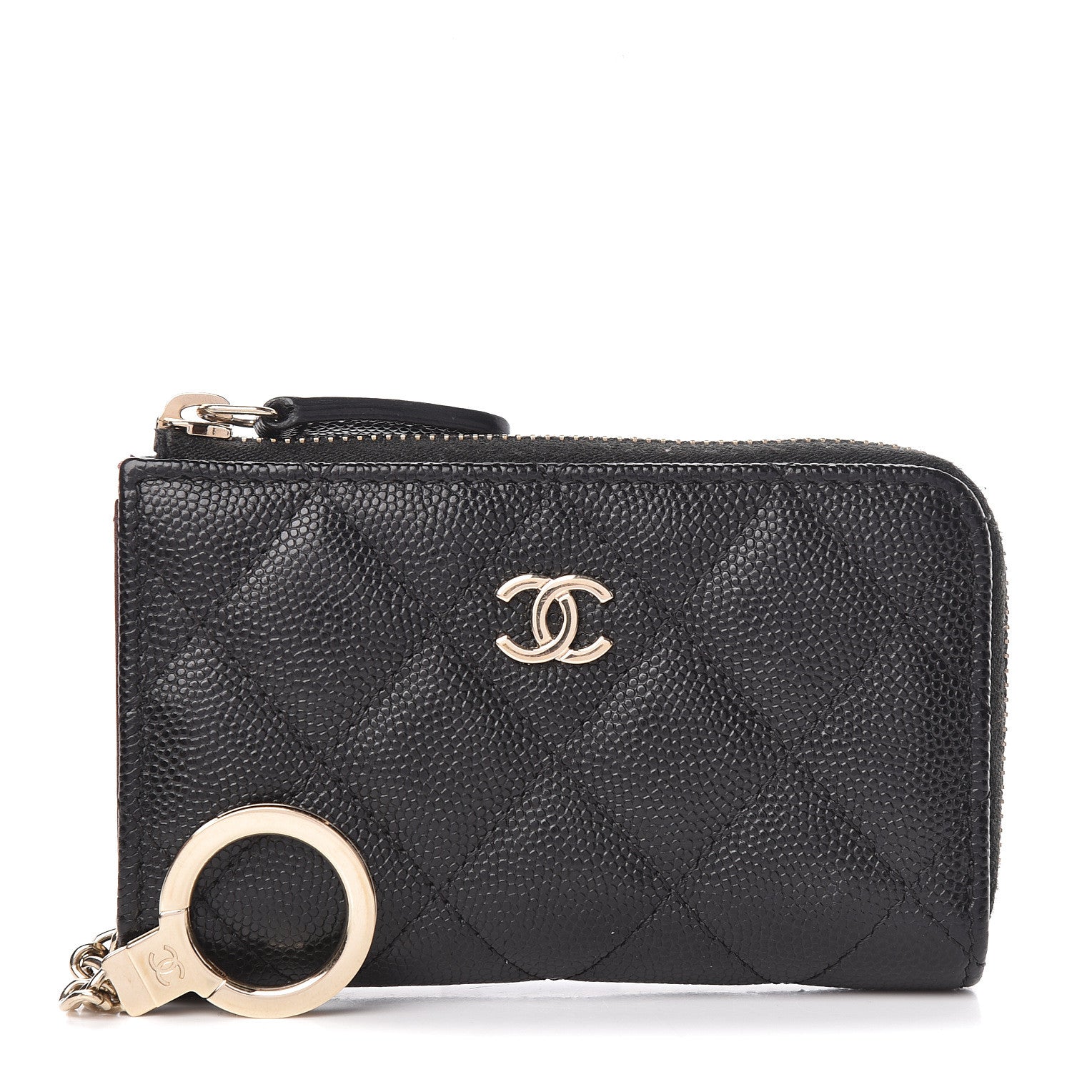 Chanel Caviar Quilted Key Holder Case Black 1 of 8