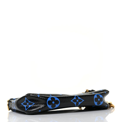 Louis Vuitton Colored Monogram Mini Pochette Accessories Blue Black 4 of 9