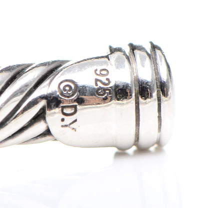 David Yurman Sterling Silver Black Diamond 5mm Cable Classics Single Station Bracelet 5 of 6