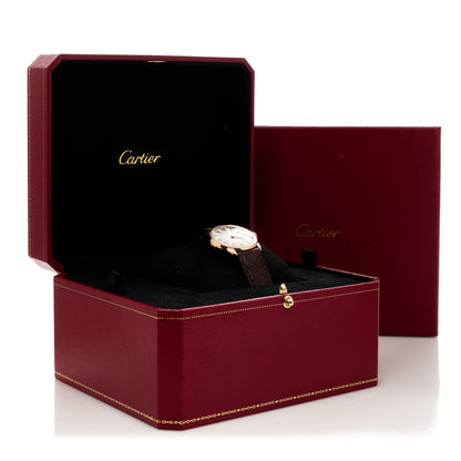 Cartier Stainless Steel 18K Pink Gold Alligator 29mm Ronde Solo Quartz Watch Brown 5 of 5
