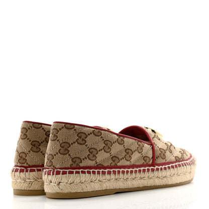 Gucci Monogram Matelasse Diagonal GG Marmont Espadrilles 36 Beige New Cherry Red 4 of 12