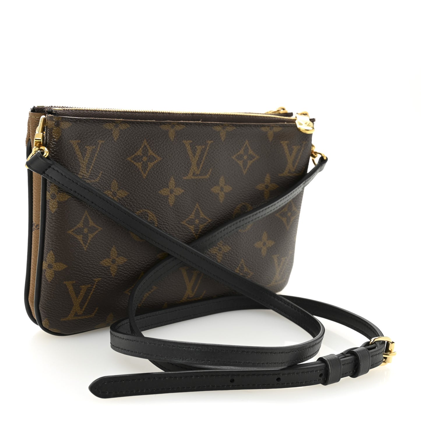 Reverse Monogram Giant Double Zip Pochette