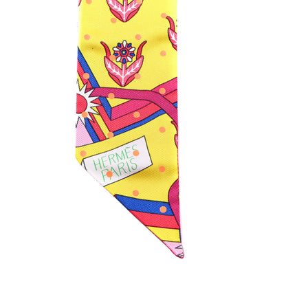 Hermes Silk Plumetis Twilly Rose 3 of 4