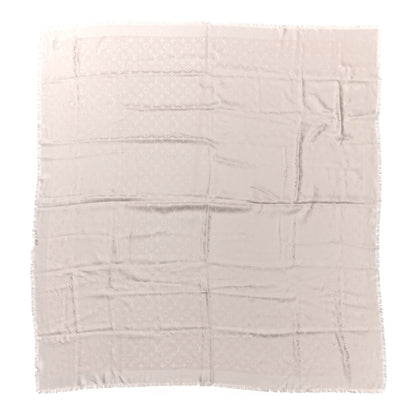 Louis Vuitton Silk Wool Monogram Shawl Greige 1 of 5