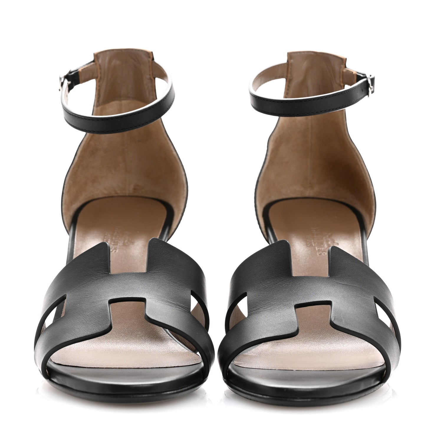 Calfskin Legend Wedge Sandals 39 Black