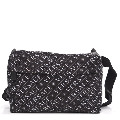 Versace Nylon Logo Belt Bag Black White 1 of 8