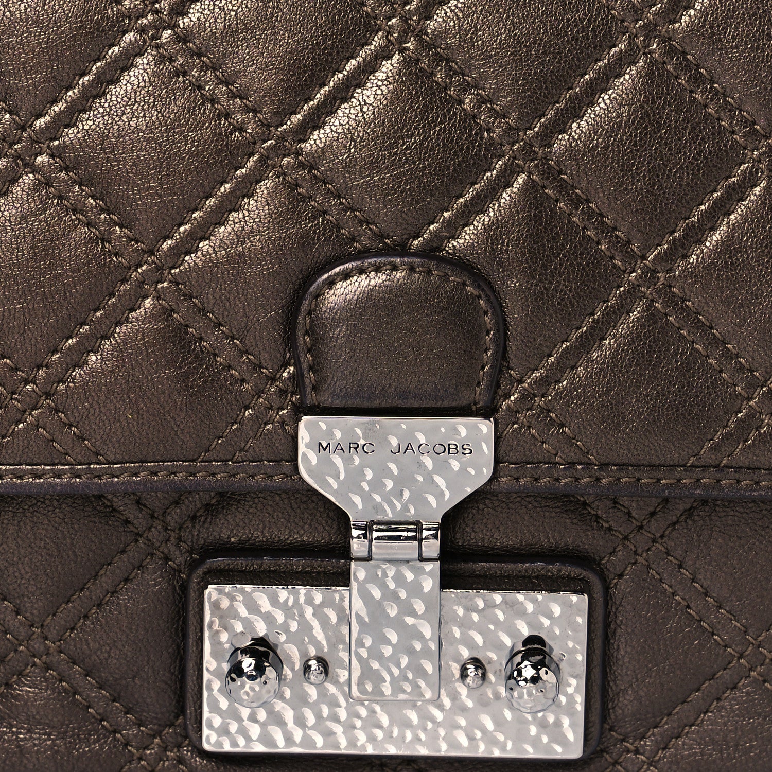 Marc Jacobs Lacquered Lambskin Baroque The Large Single Flap Bronze 8 of 13