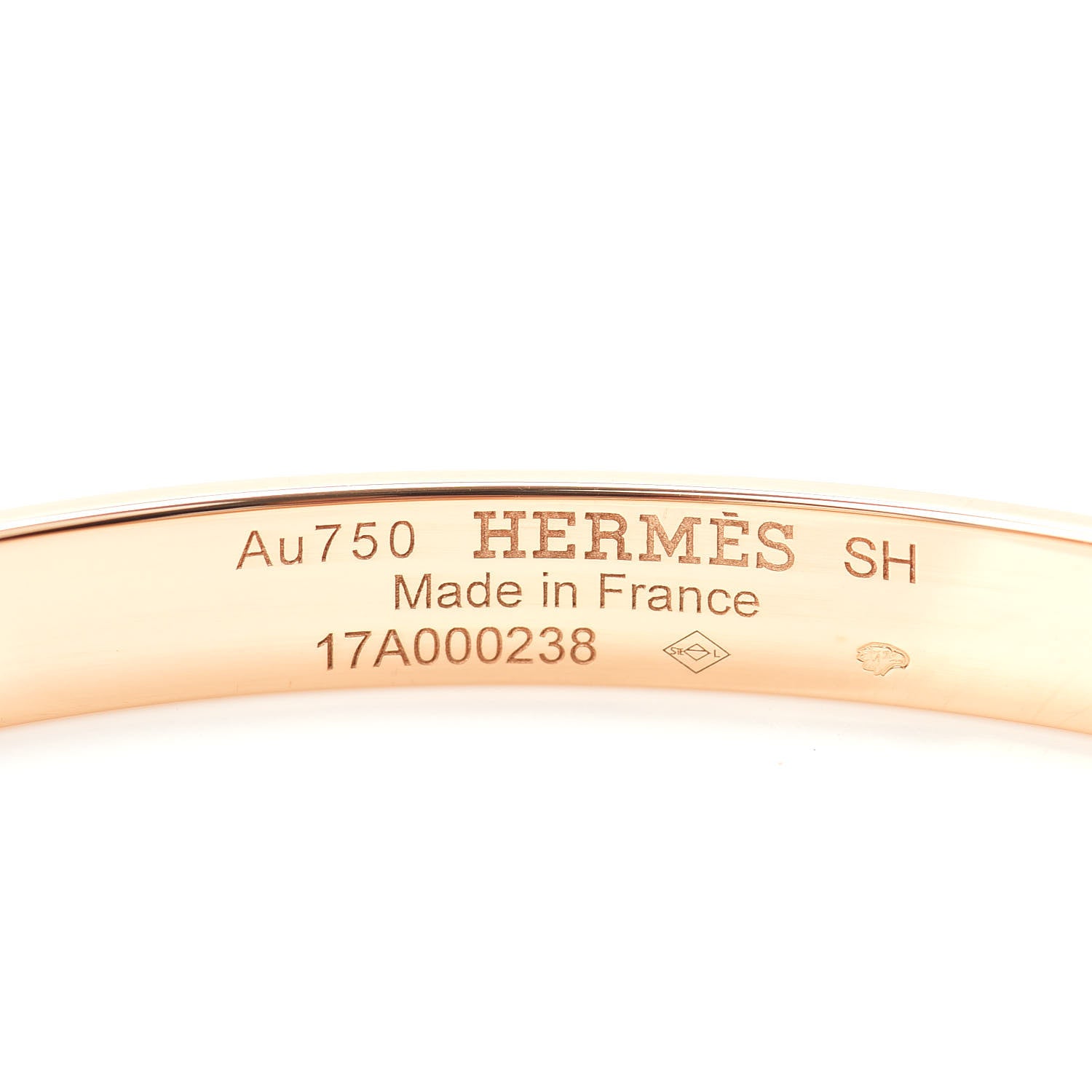 Hermes 18K Rose Gold Diamond PM Kelly Bracelet SH 4 of 4