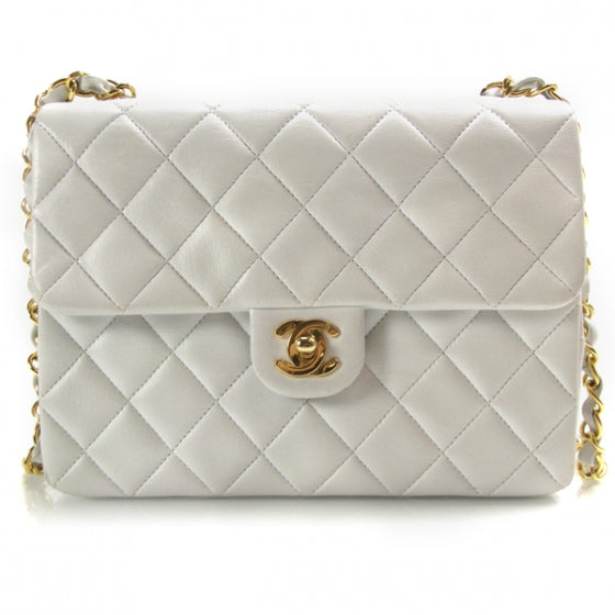 Lambskin Mini Flap White