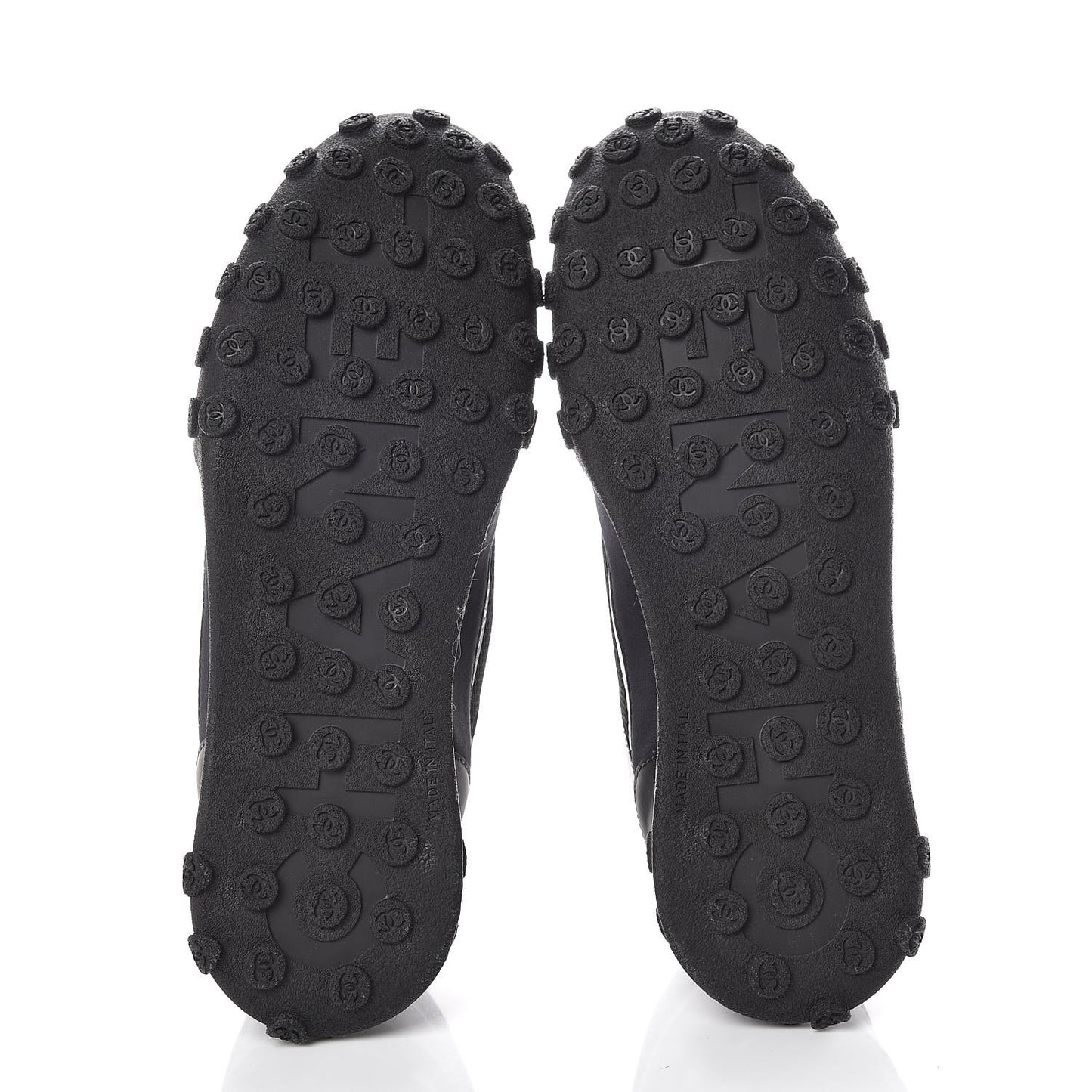 Calfskin Mesh Lycra Sneakers 39 Black
