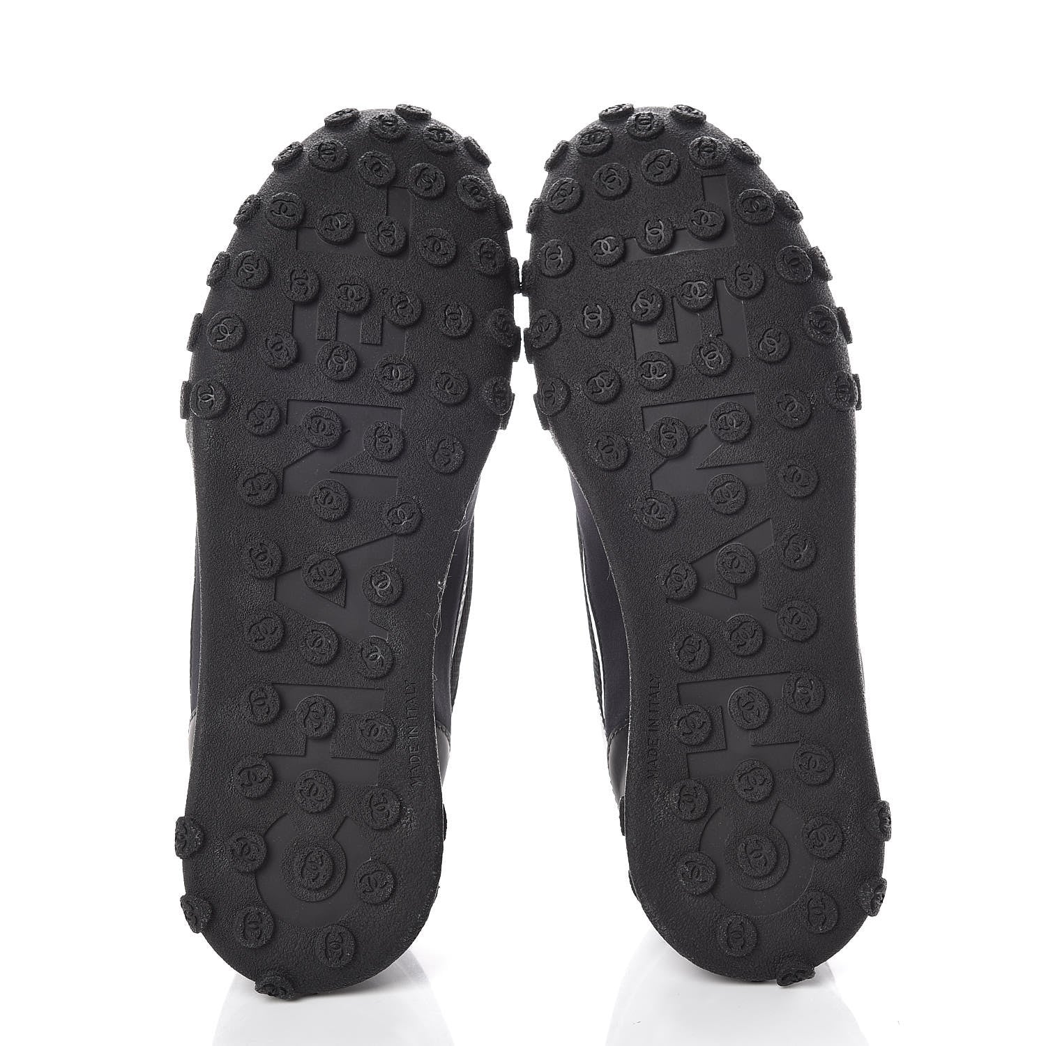 Chanel Calfskin Mesh Lycra Sneakers 39 Black 5 of 8