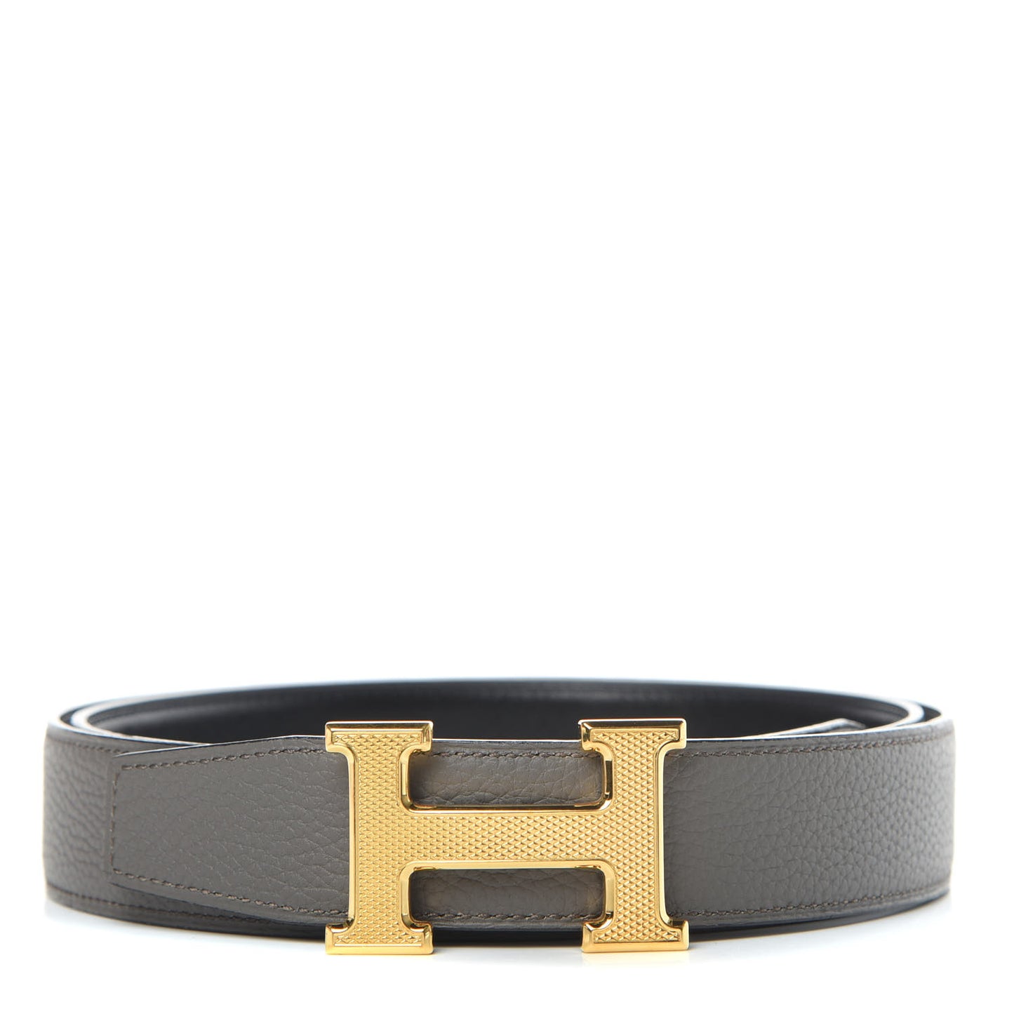 Box Togo 32mm Guilloche H Belt 105 Black Etain