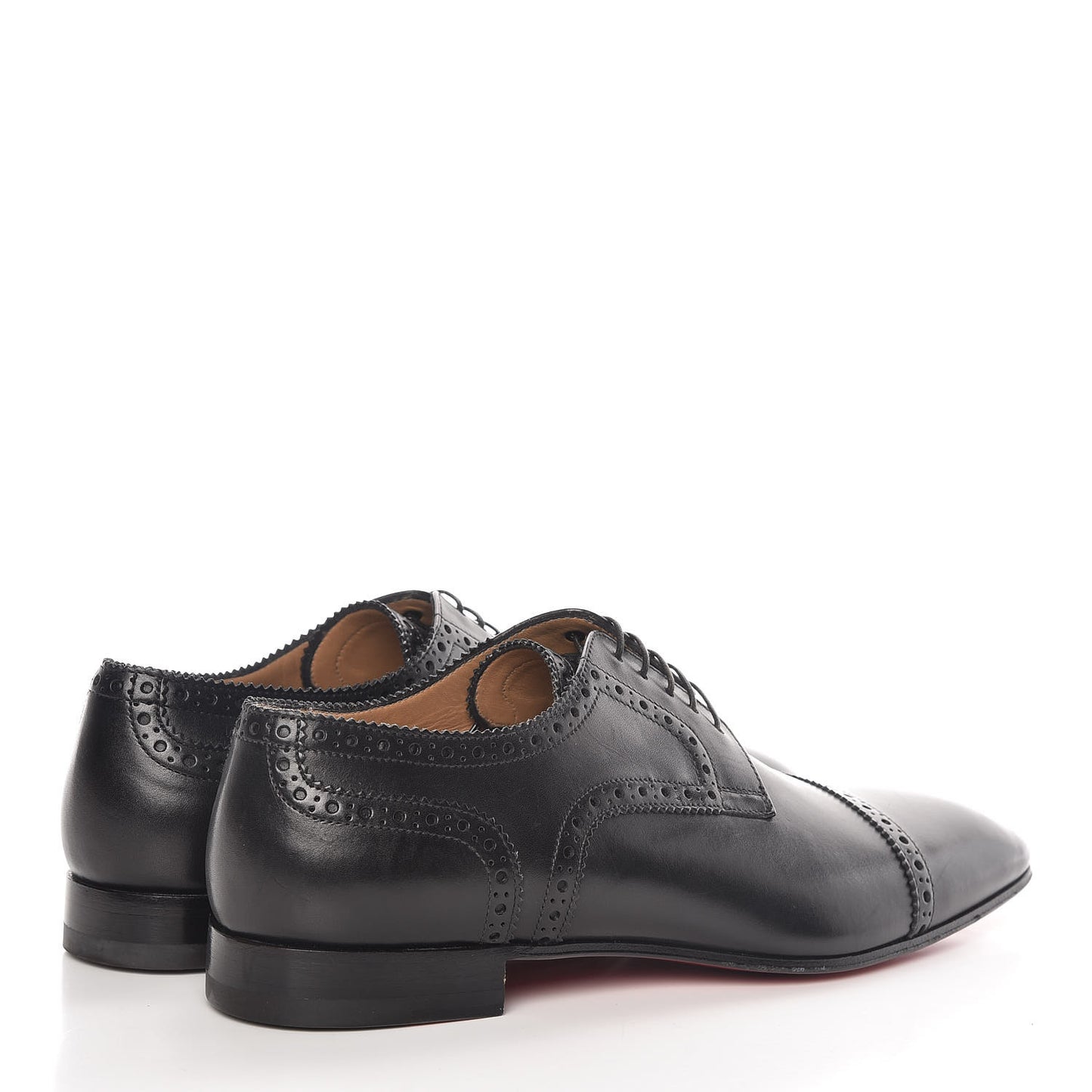 Calfskin Mens So Charles Flat Oxfords 40.5 Black
