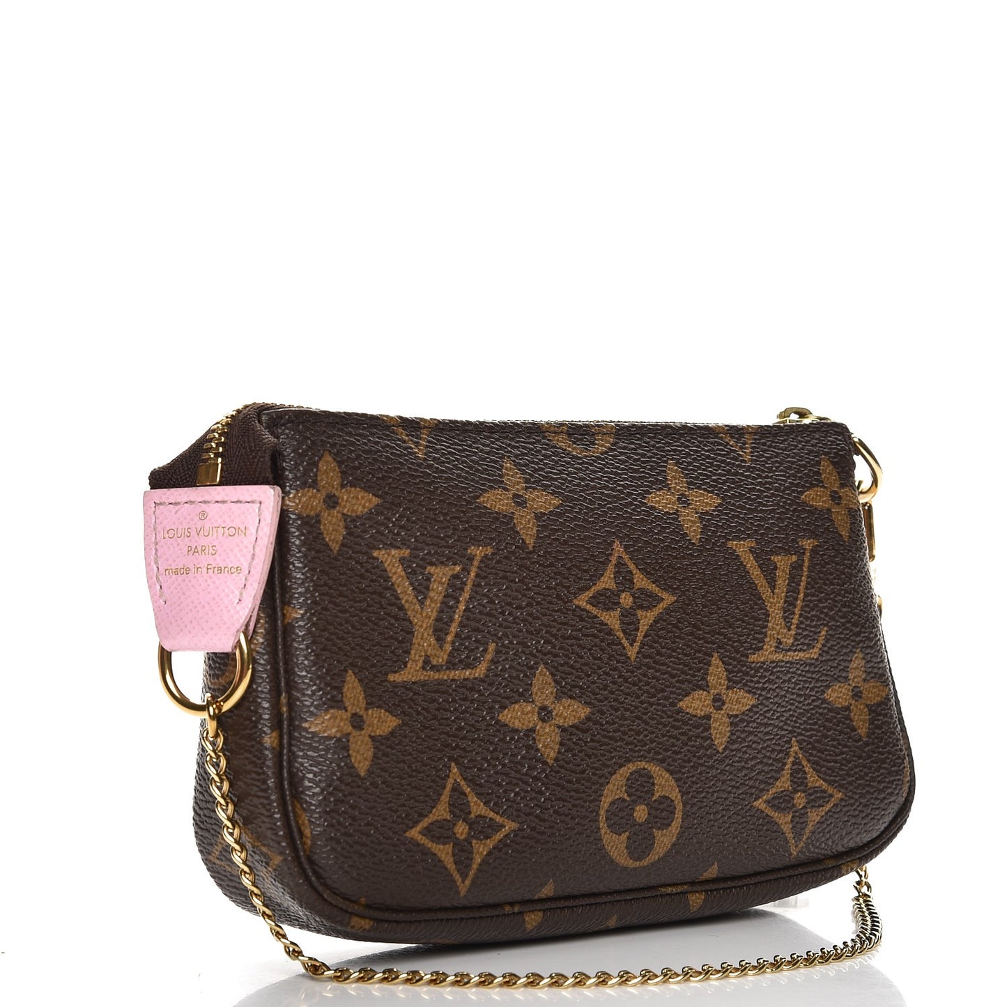 Monogram 2016 Christmas Animation Mini Pochette Accessories Rose Ballerine