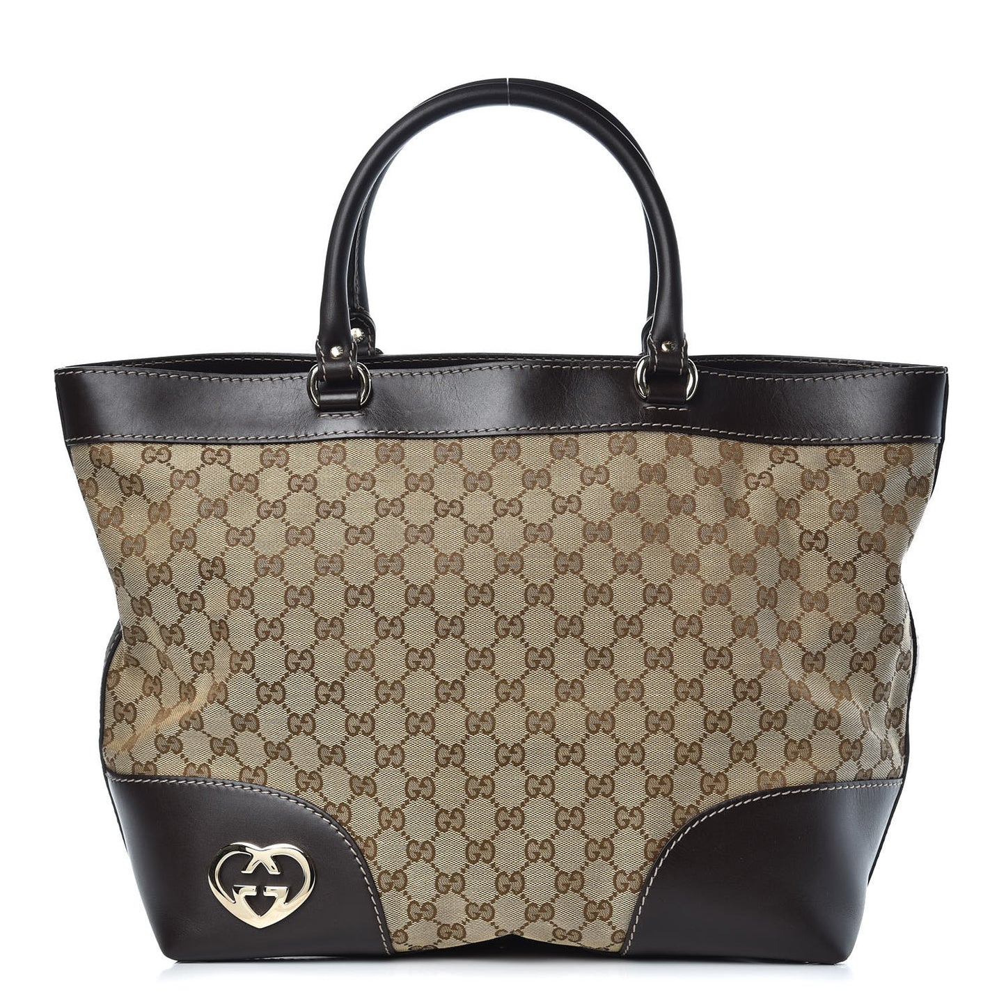 Monogram Lovely Heart Top Handle Dark Brown